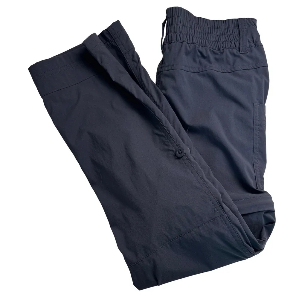 REI Co-op Girl Sahara Convertible Hiking Pants Gray Medium 10-12 Zip Off Outdoor
